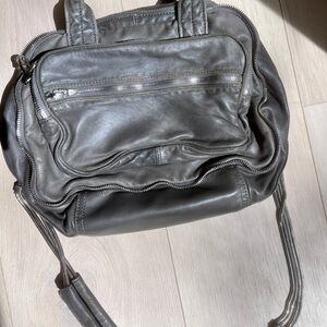 Alexander Wang Gray Supple Leather Brenda Bag w/crossbody strap